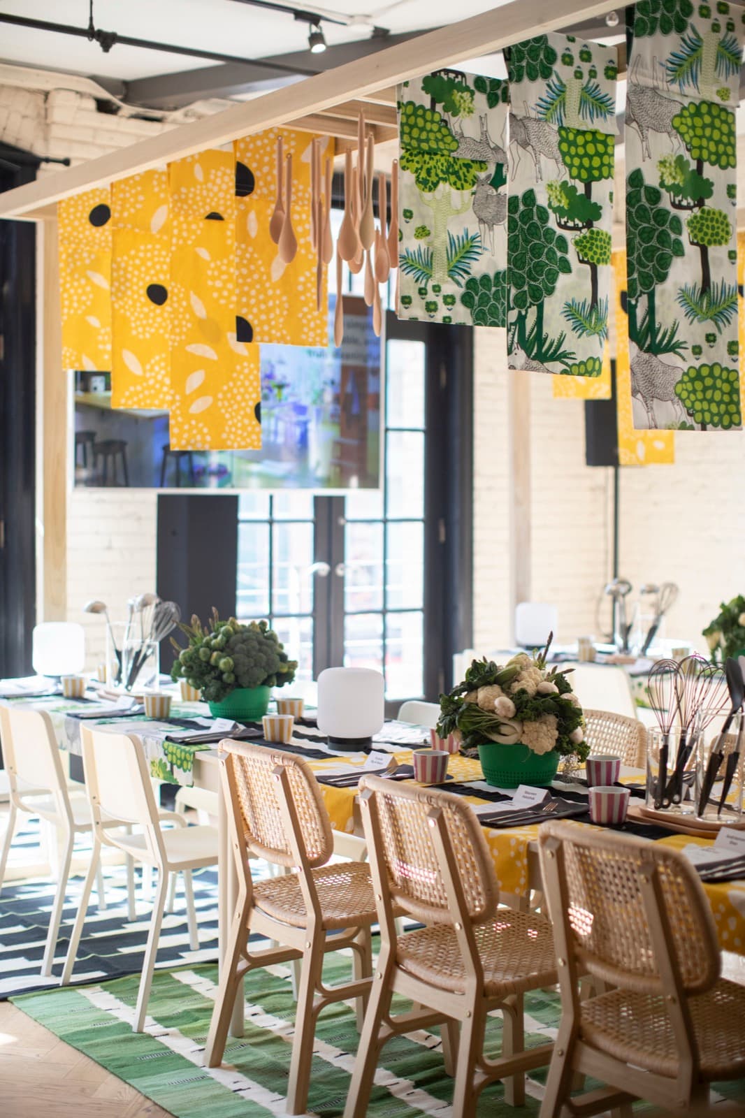 Styled tables for a brand launch at Storys