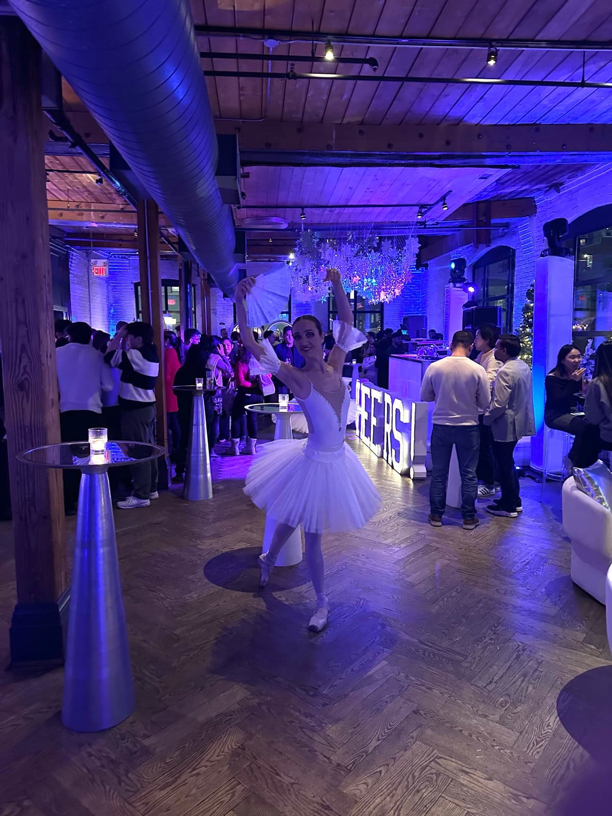 A corporate holiday party in full swing at Storys